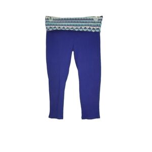 Mossimo Purple Capri Fold Over Leggings Women's Size XS